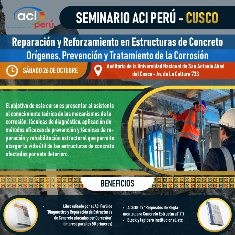 Seminario ACI PERU - Reparación y reforzamiento en estructuras de concreto. CUSCO